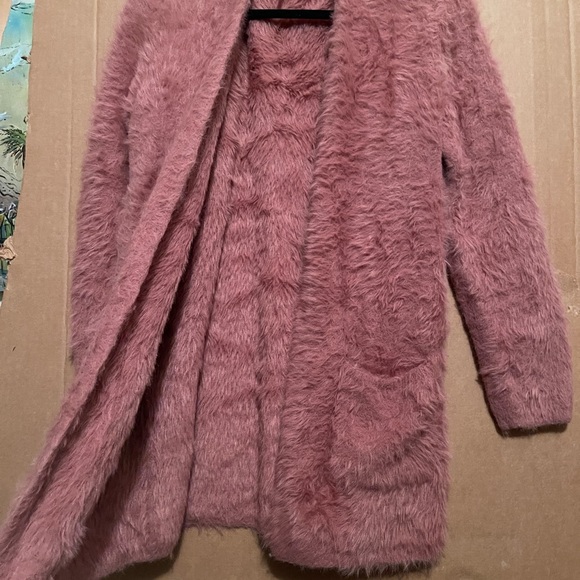 Faux fur long cardigan - Picture 4 of 4